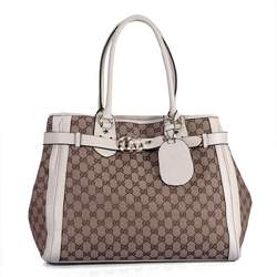 1:1 Gucci 247179 GG Running Large Tote Bags-Cream Fabric - Click Image to Close